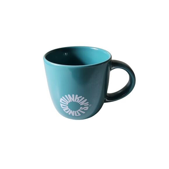 DUNKIN DONUTS 2014 Seafoam Green Circular Logo Coffee Mug - Picture 1 of 8